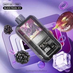 Moti Vape Cape Town | MOTI Go Pro Disposable Vape (5%, 12000 Puffs) Black Pearl Icy VHR2D12